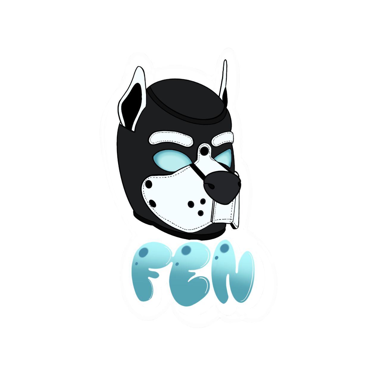 Fen pup hood sticker