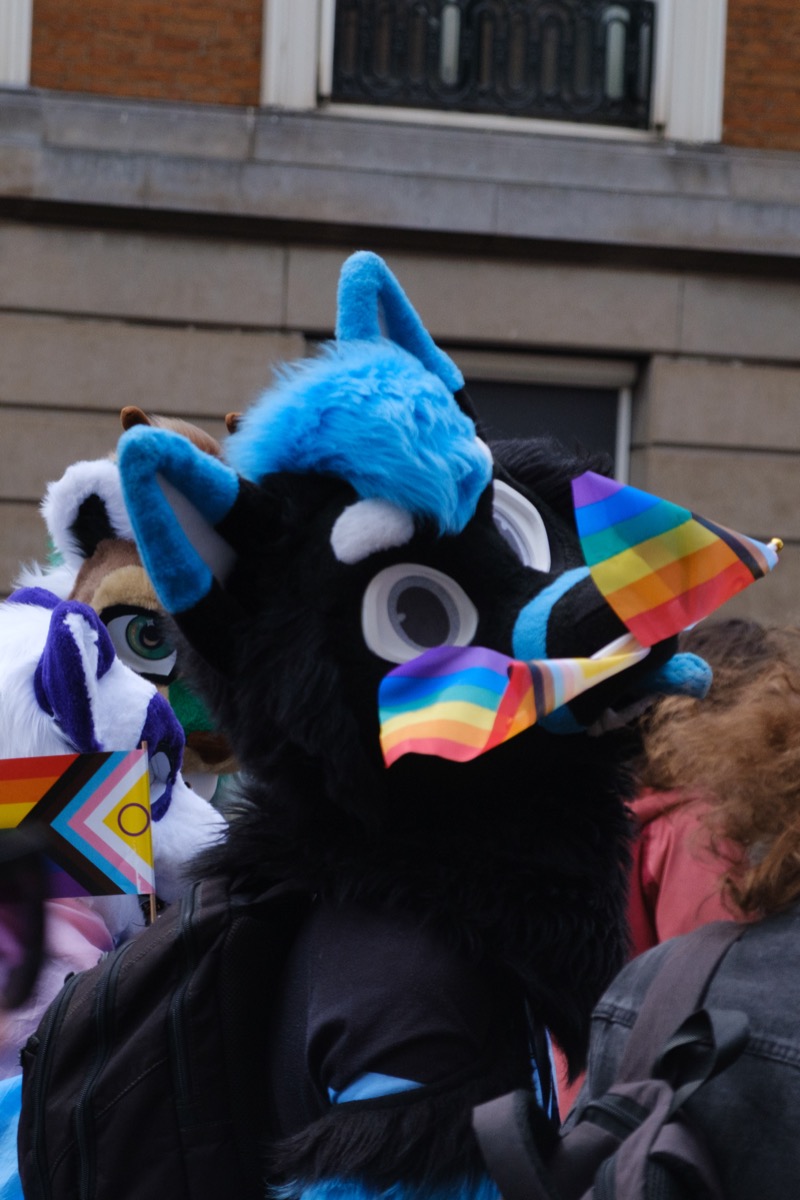 Fursuiter at Pride The Hague walk